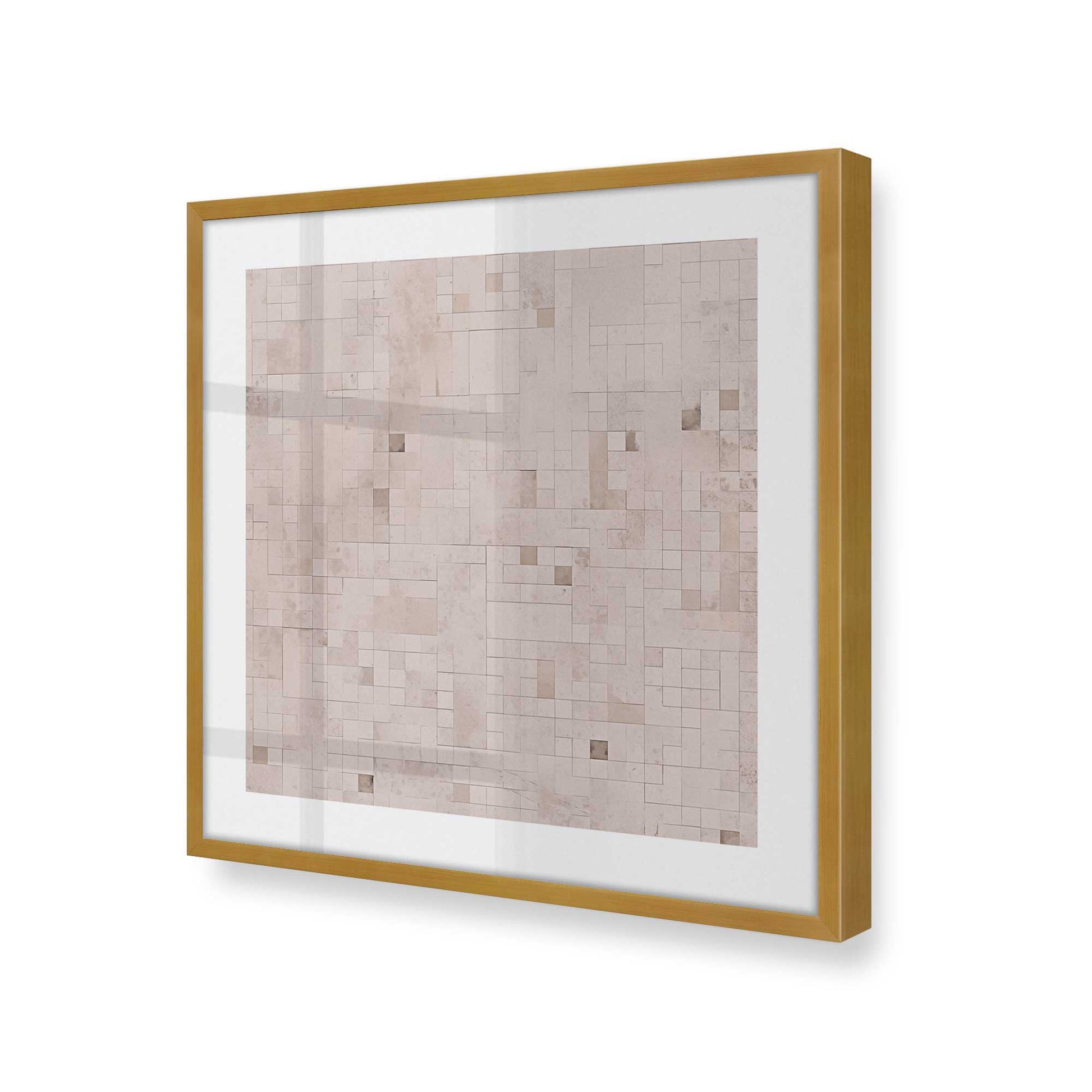 [Color:Polished Gold], Picture of art in a Polished Gold frame at an angle