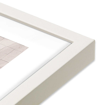 [Color:Opaque White], Picture of art in a Opaque White frame of the corner