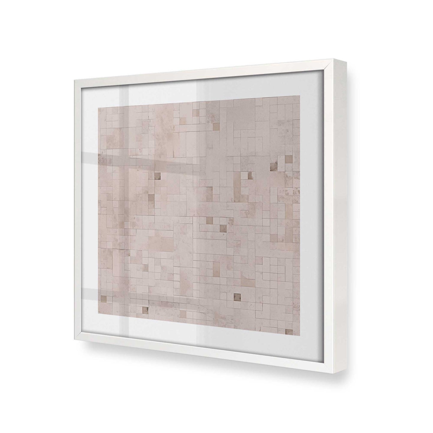 [Color:Opaque White], Picture of art in a Opaque White frame at an angle