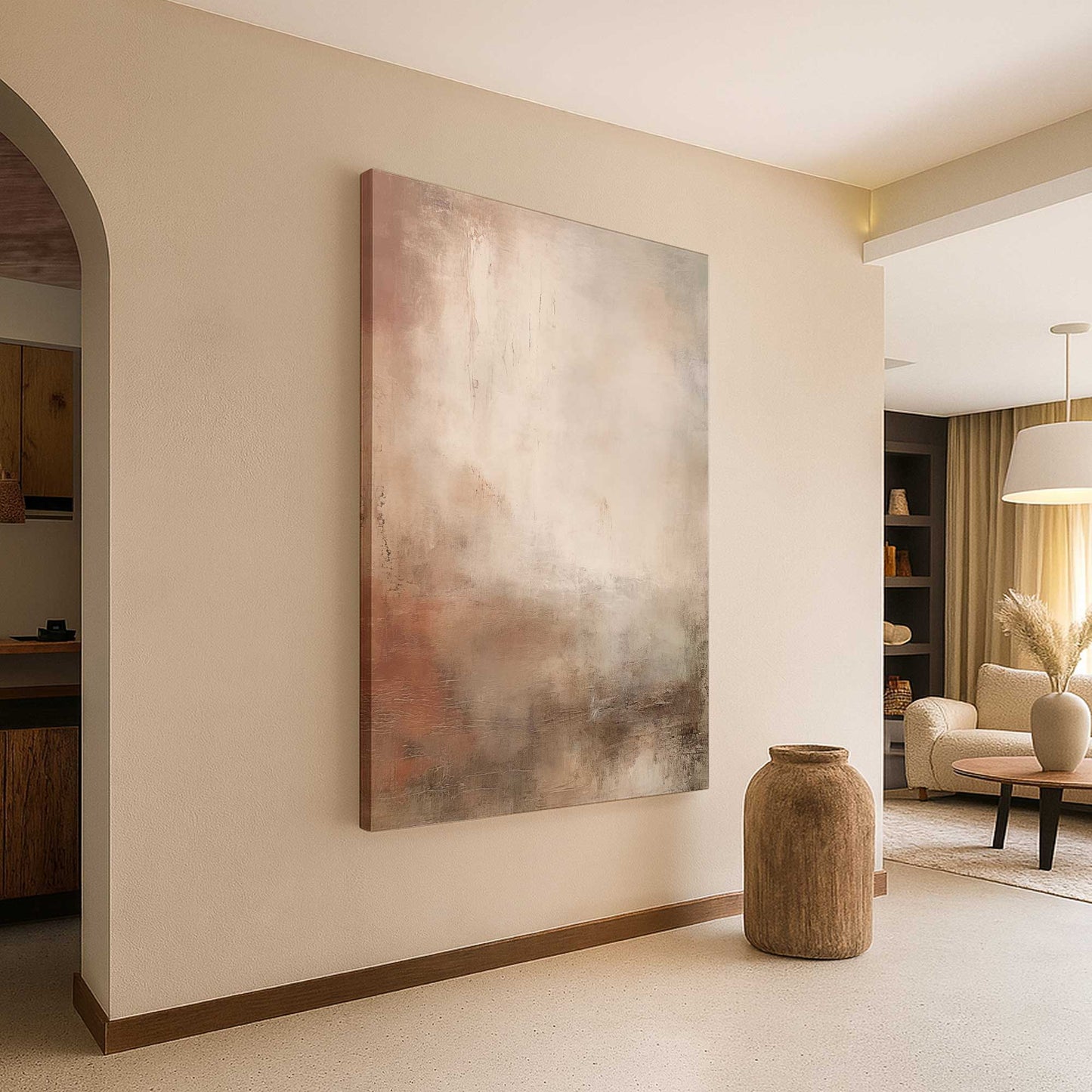 [Color:Stretched Canvas], Picture of art in a room