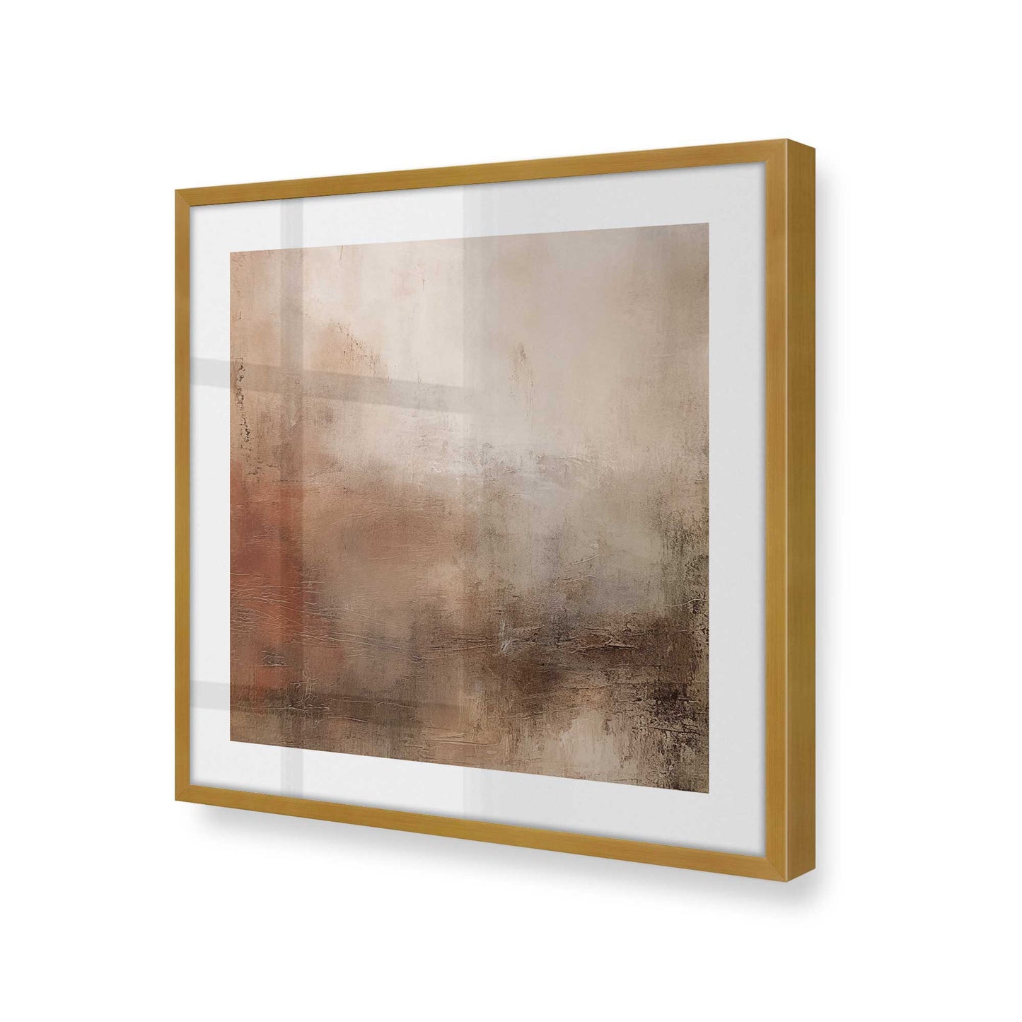 [Color:Polished Gold], Picture of art in a Polished Gold frame at an angle