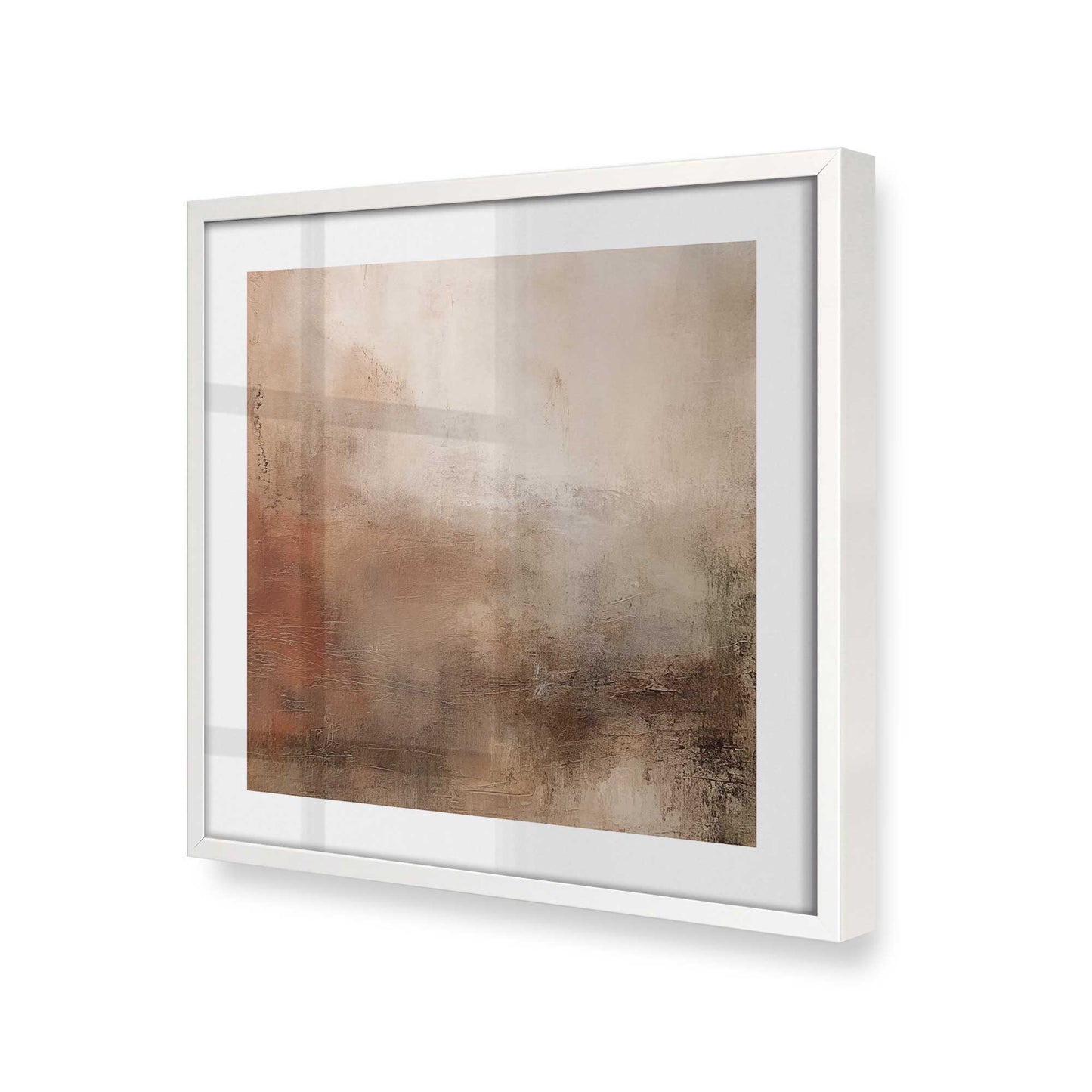 [Color:Opaque White], Picture of art in a Opaque White frame at an angle