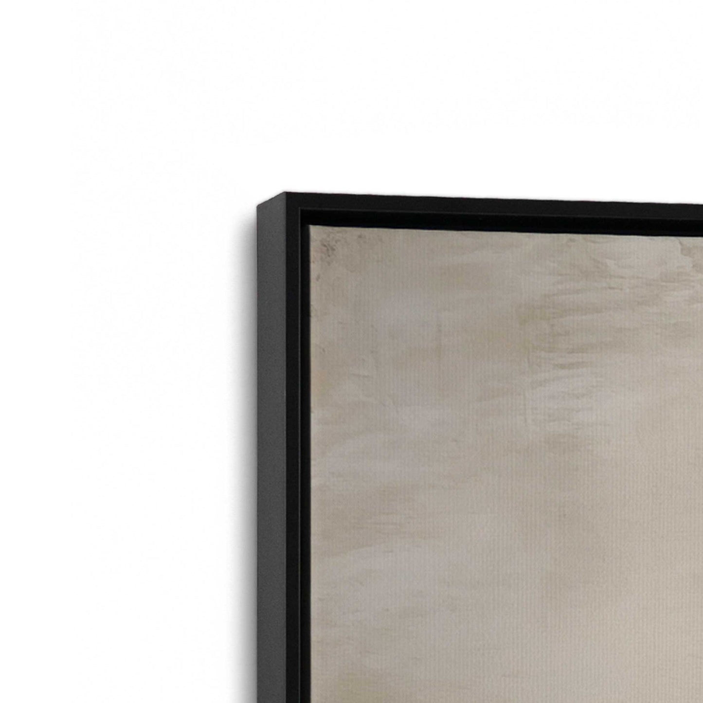 [Color:Satin Black], Picture of art in a Satin Black frame at an angle