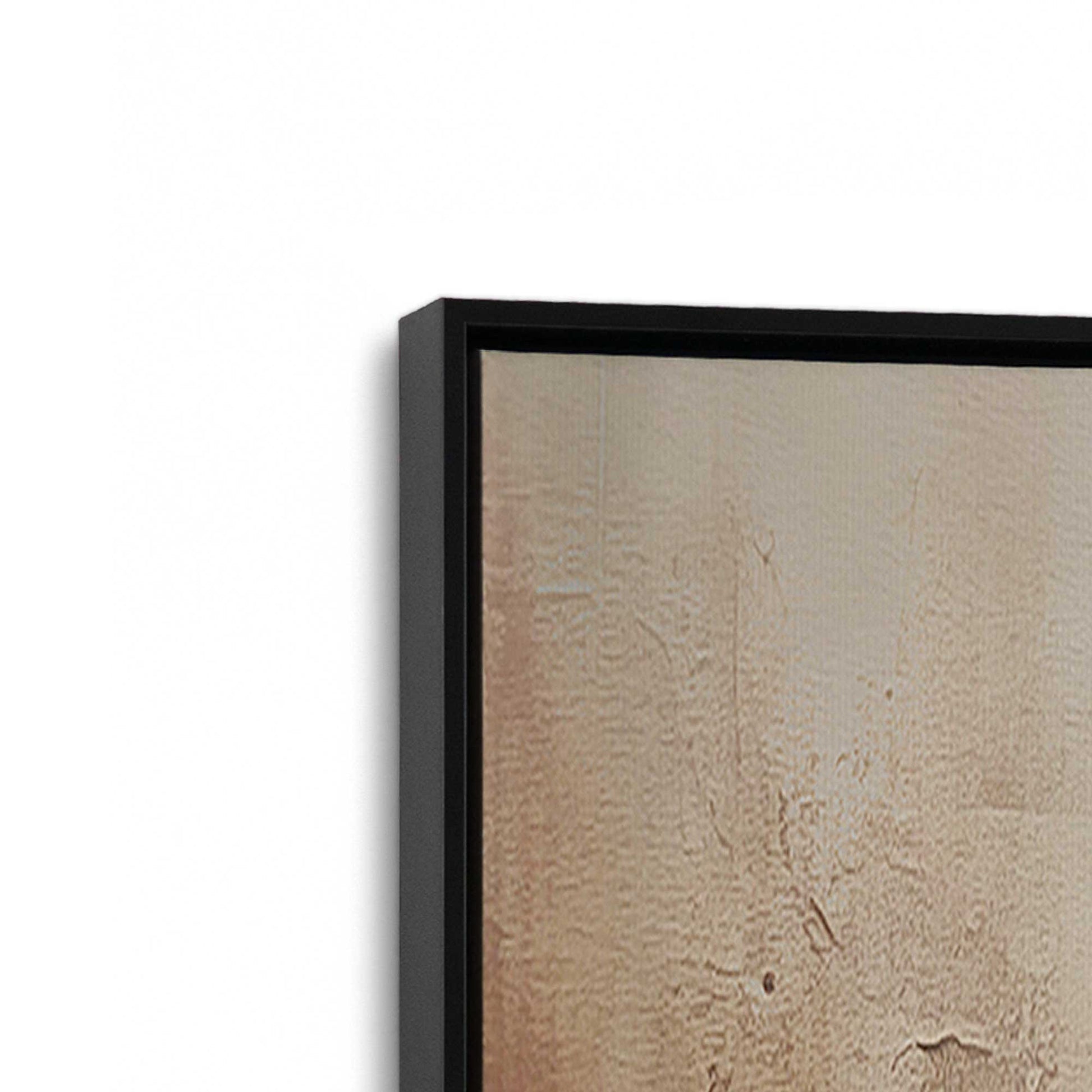 [Color:Satin Black], Picture of art in a Satin Black frame at an angle