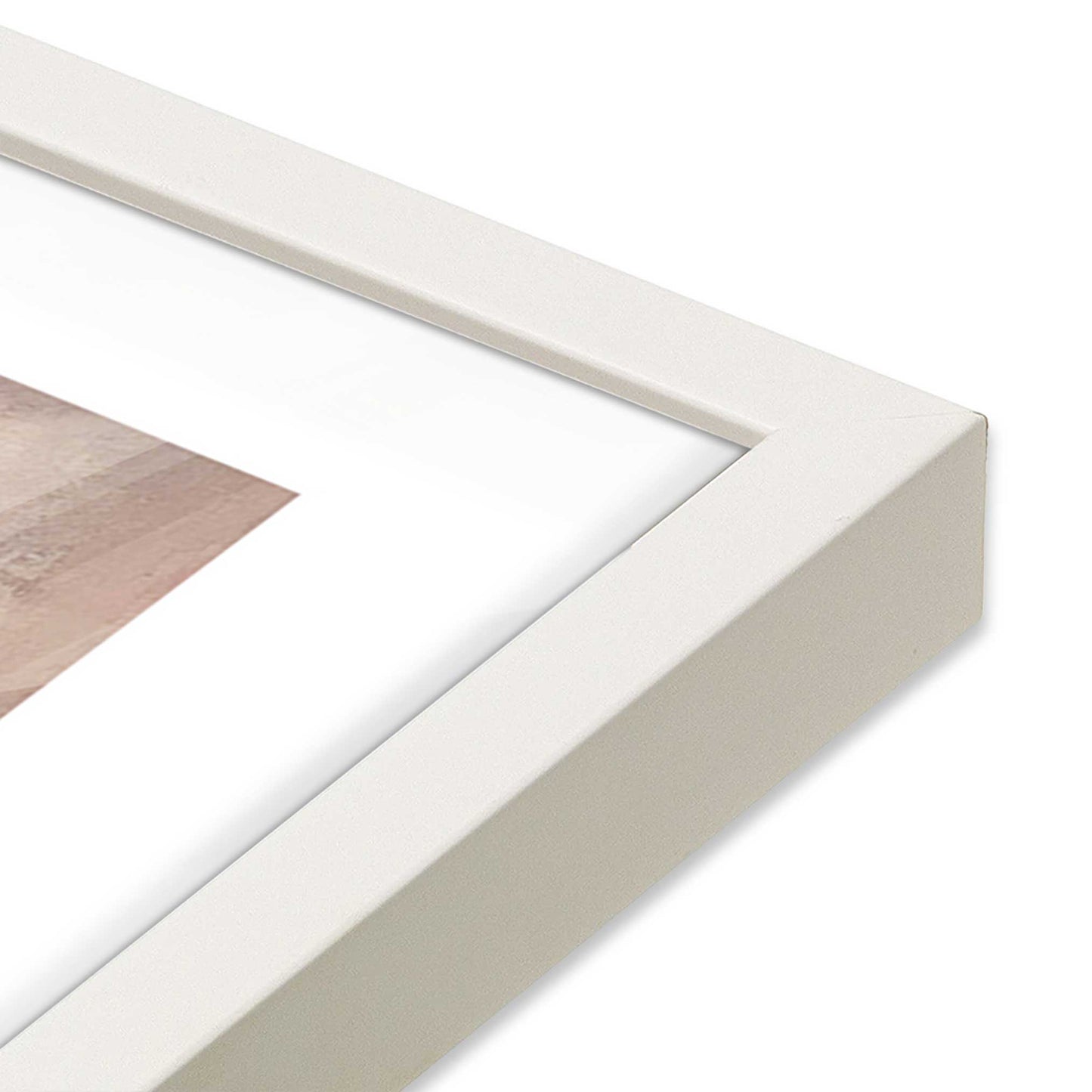 [Color:Opaque White], Picture of art in a Opaque White frame at an angle