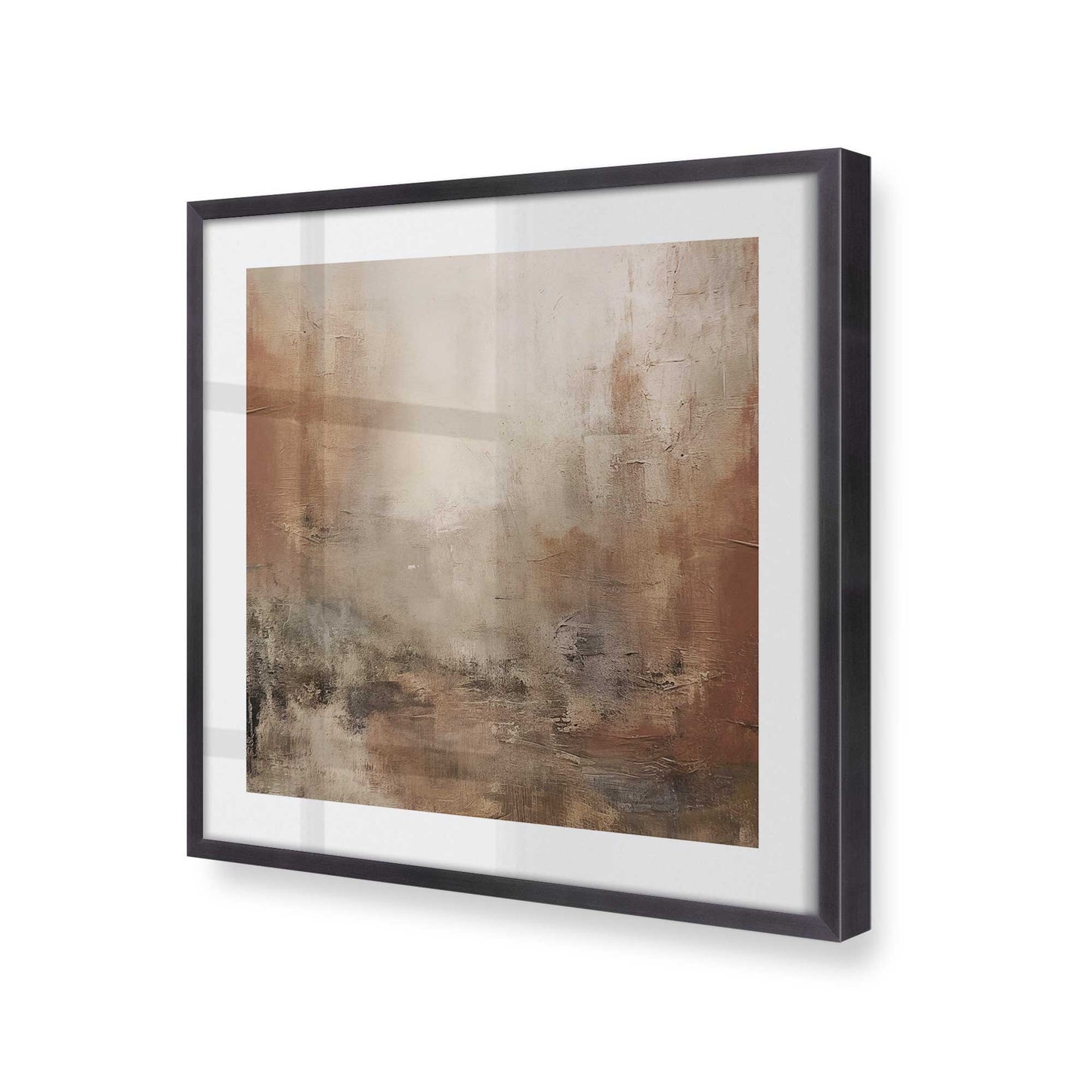 [Color:Weathered Zinc], Picture of art in a Weathered Zinc frame at an angle