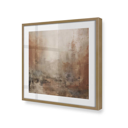 [Color:Brushed Gold], Picture of art in a Brushed Gold frame at an angle