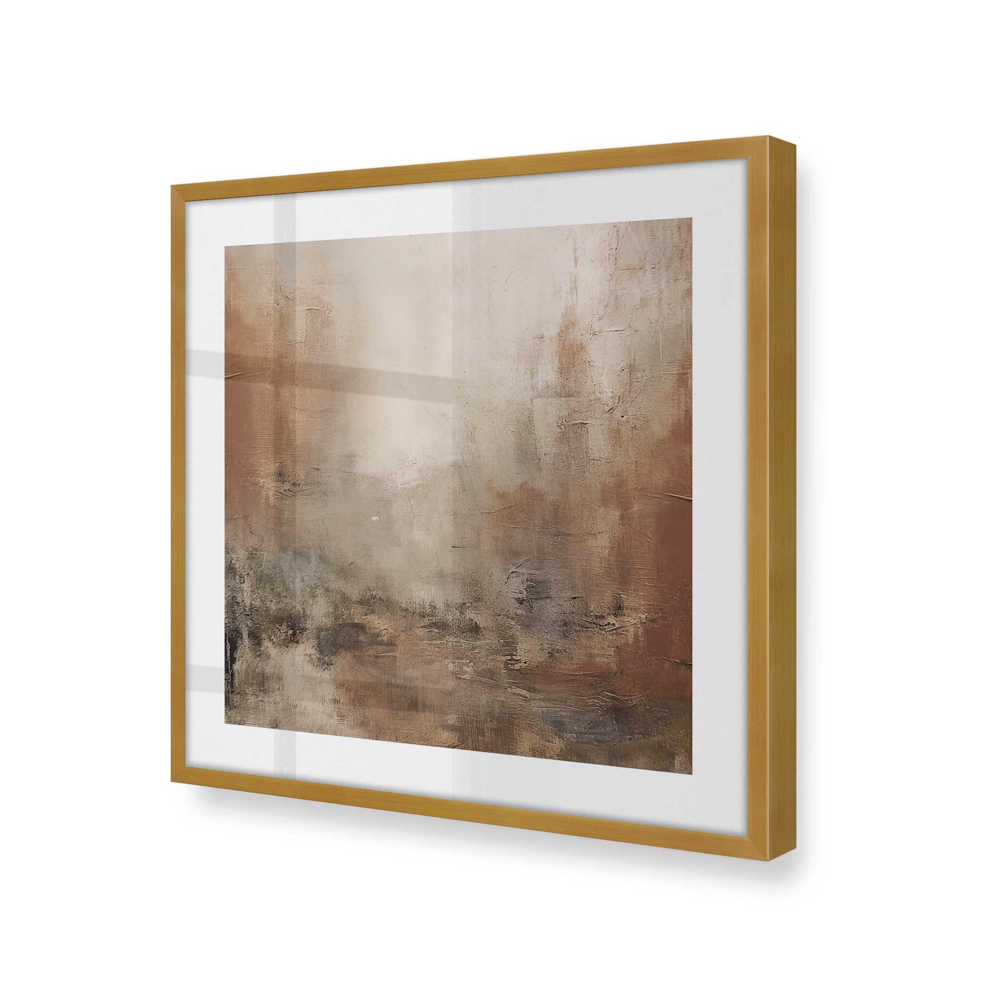 [Color:Polished Gold], Picture of art in a Polished Gold frame at an angle