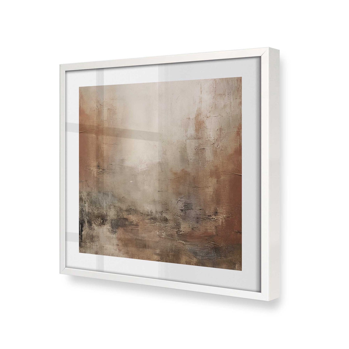 [Color:Opaque White], Picture of art in a Opaque White frame at an angle