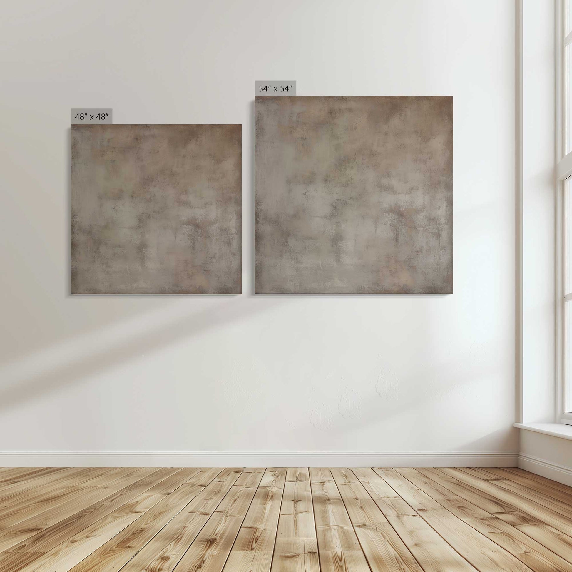 [Color:Stretched Canvas], Image showing the size comparisons