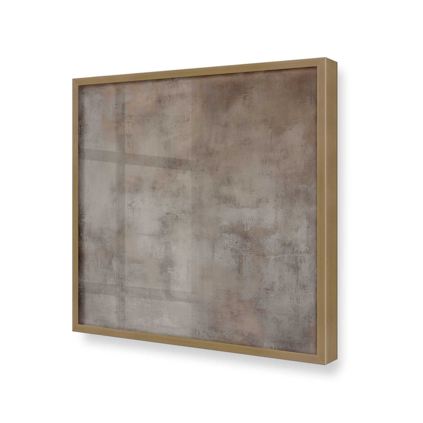 [Color:Brushed Gold], Picture of art in a Brushed Gold frame at an angle