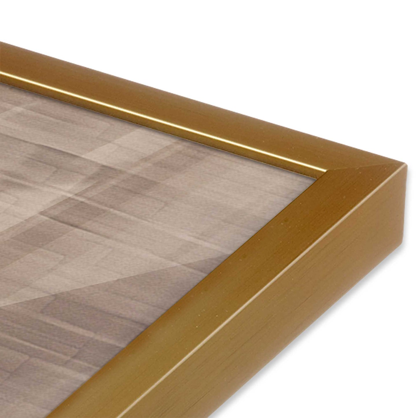 [Color:Polished Gold], Picture of art in a Polished Gold frame at an angle