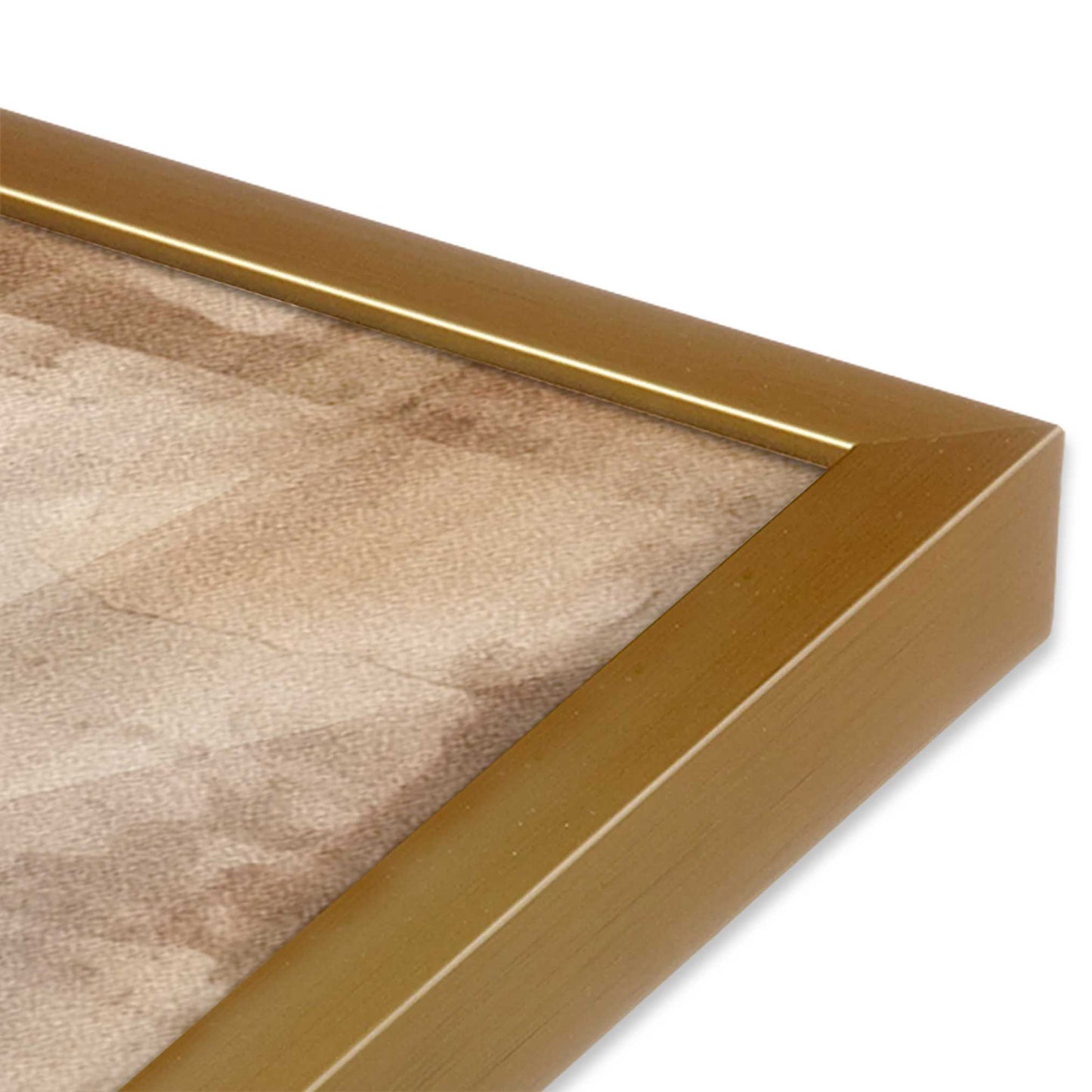 [Color:Polished Gold], Picture of art in a Polished Gold frame at an angle