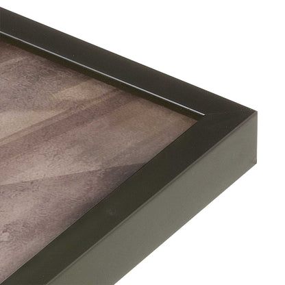 [Color:Satin Black], Picture of art in a Satin Black frame of the corner