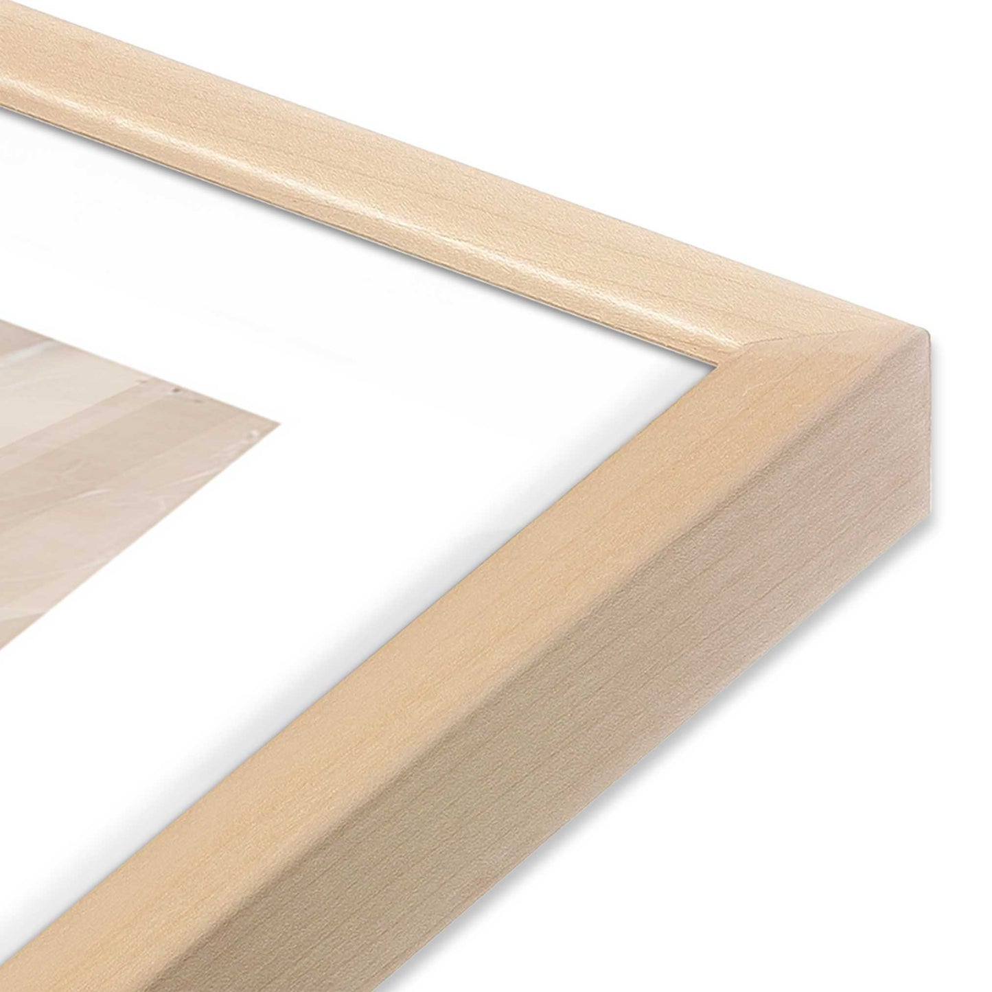 [Color:Raw Maple], Picture of art in a Raw Maple frame at an angle