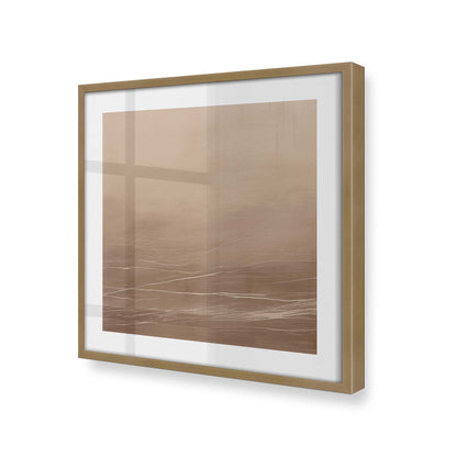 [Color:Brushed Gold], Picture of art in a Brushed Gold frame at an angle