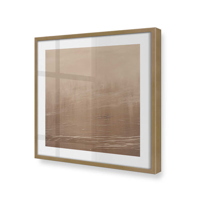 [Color:Brushed Gold], Picture of art in a Brushed Gold frame at an angle