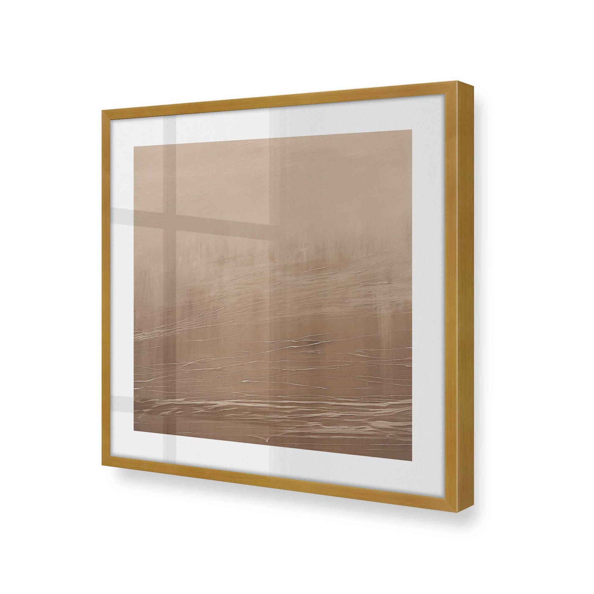 [Color:Polished Gold], Picture of art in a Polished Gold frame at an angle