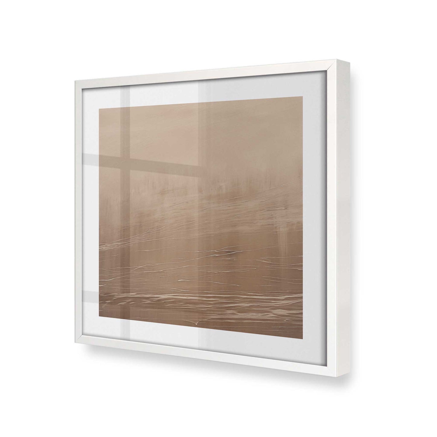 [Color:Opaque White], Picture of art in a Opaque White frame at an angle