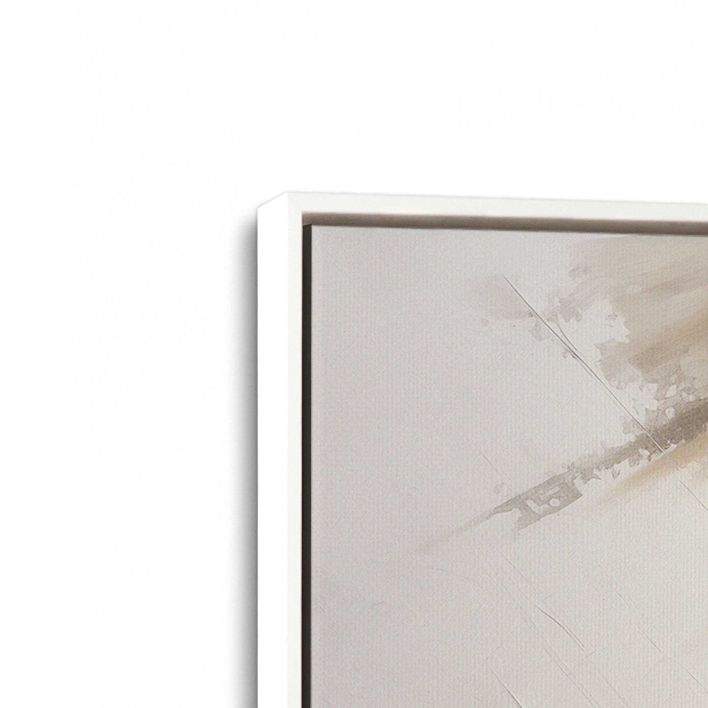 [Color:Opaque White], Picture of art in a White frame at an angle