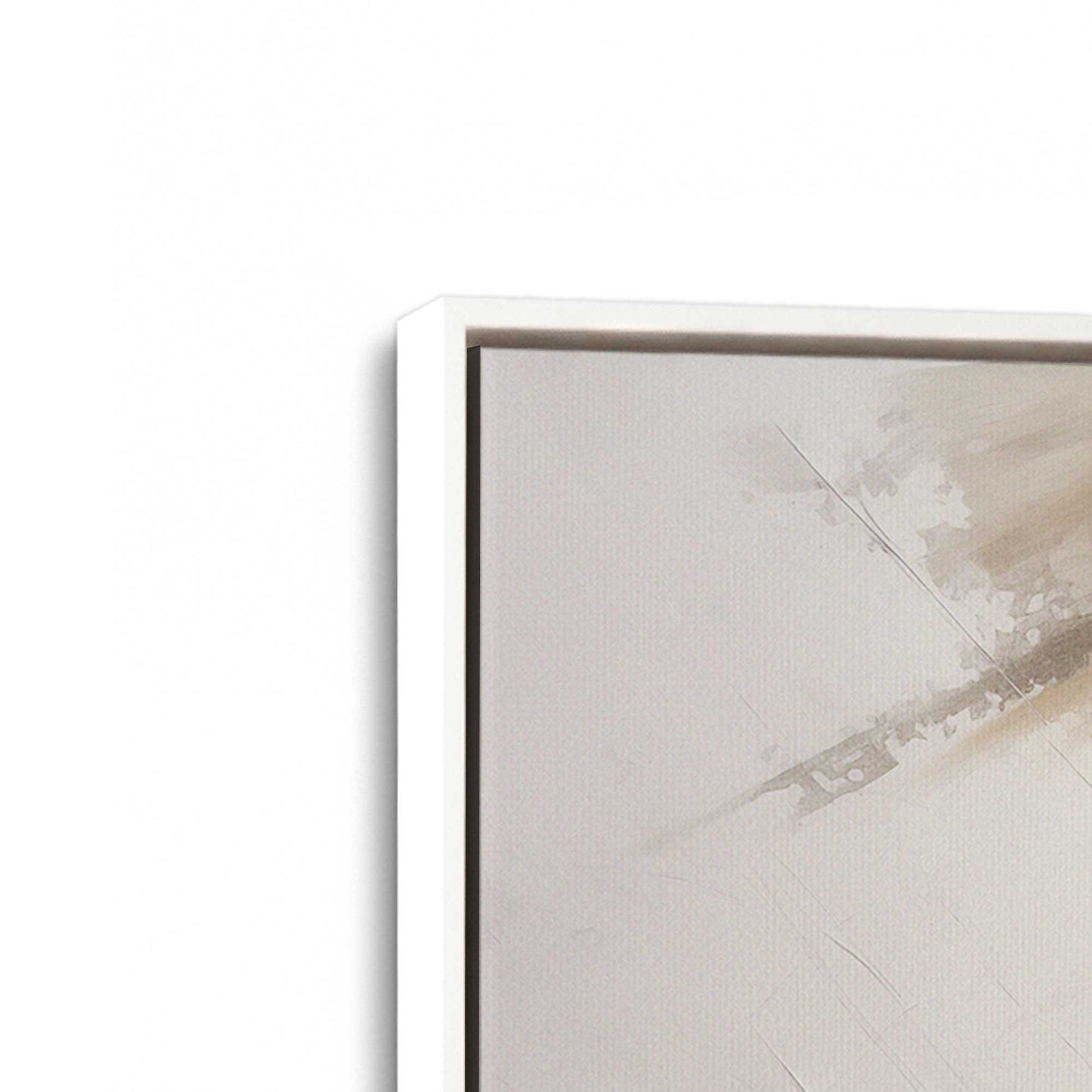 [Color:Opaque White], Picture of art in a White frame at an angle