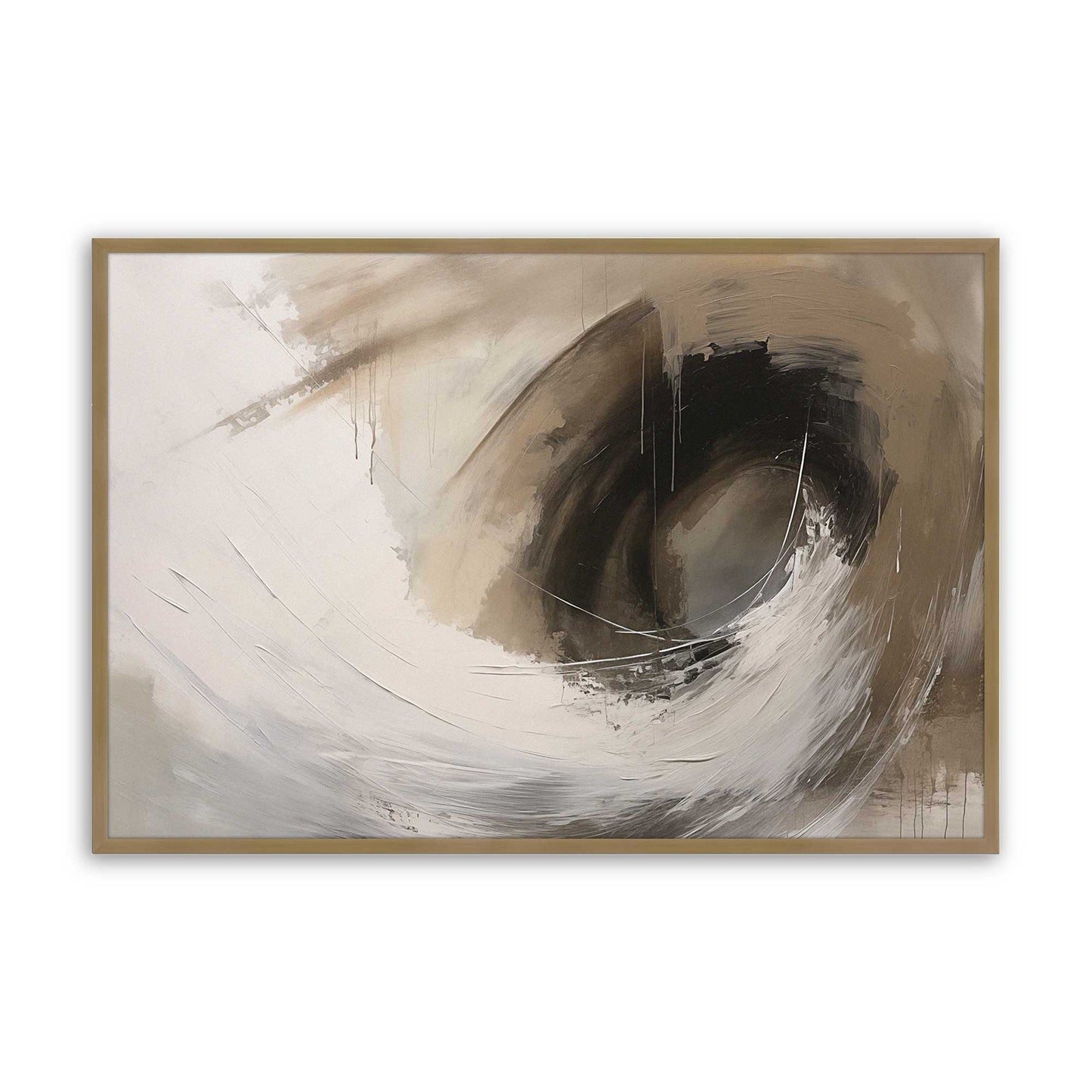 [Color:Brushed Gold], Picture of art in a Brushed Gold frame