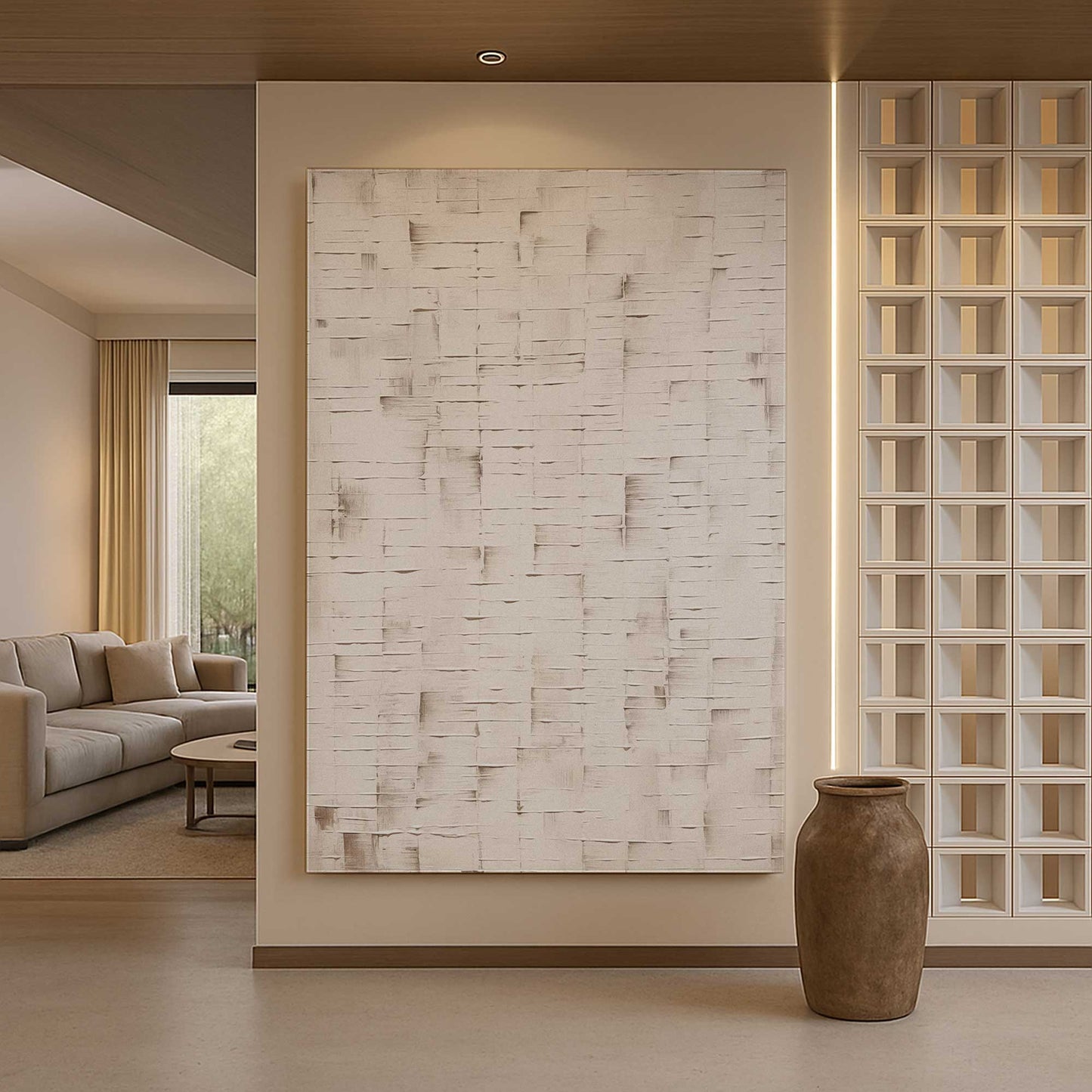 [Color:Stretched Canvas], Picture of art in a room