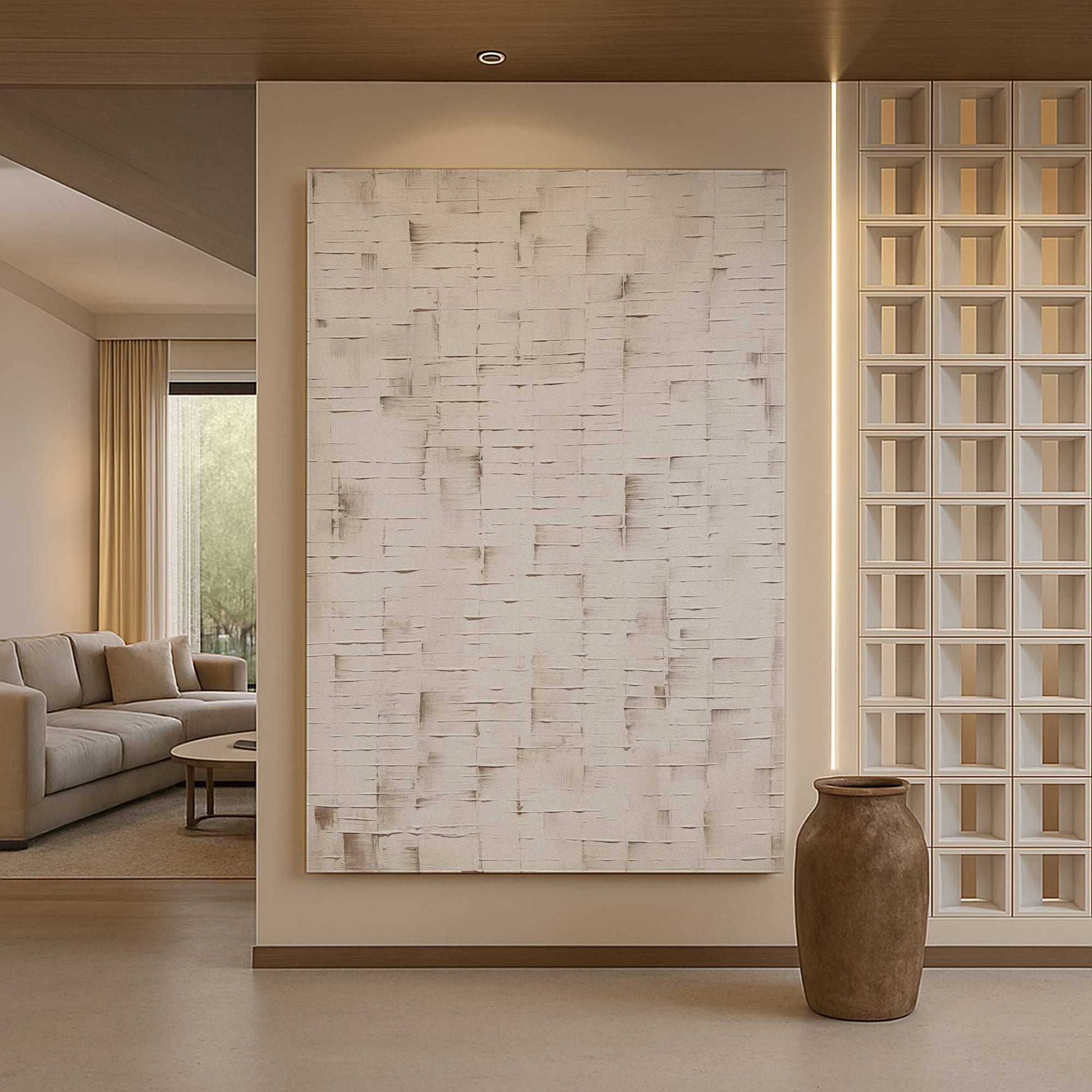 [Color:Stretched Canvas], Picture of art in a room