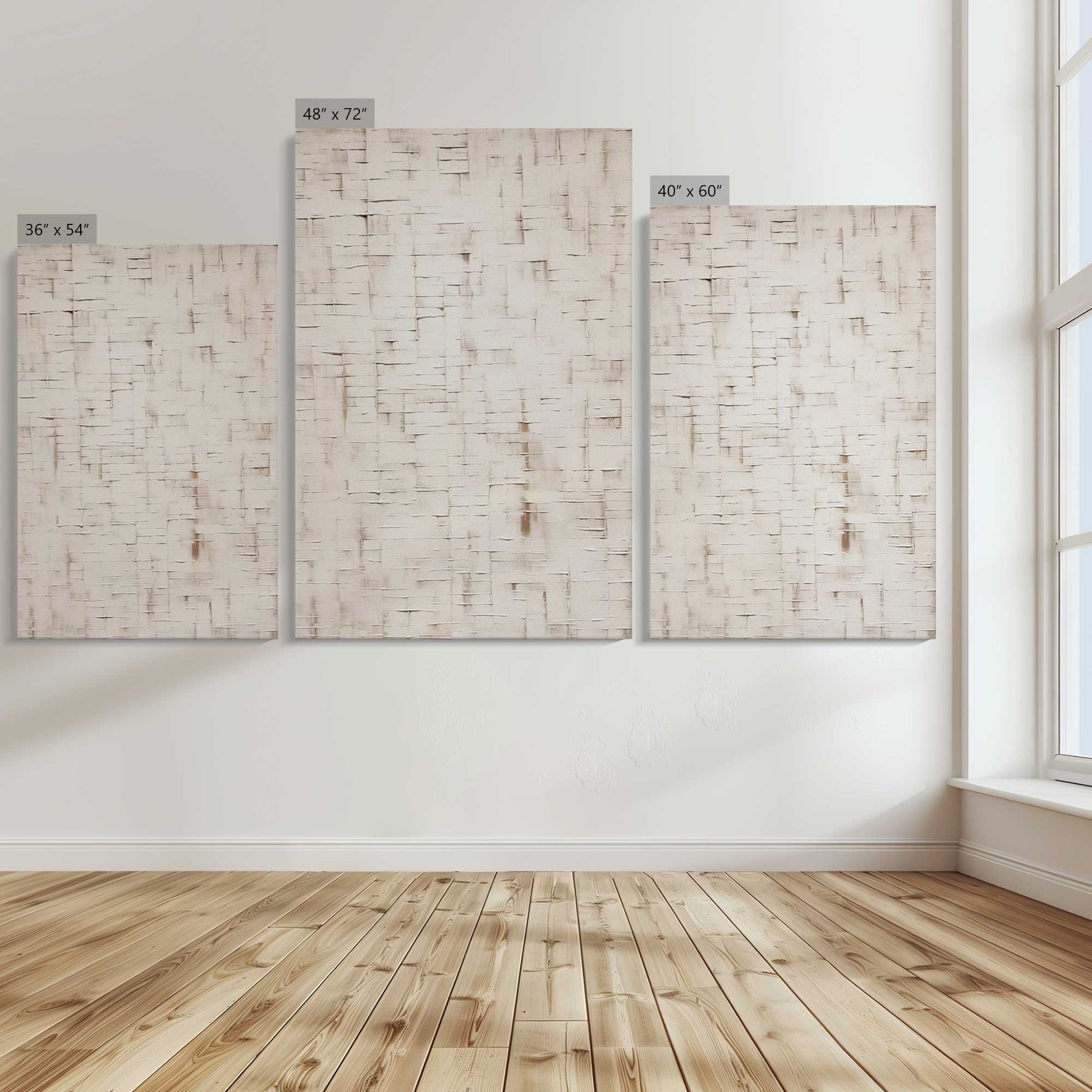 [Color:Stretched Canvas], Image showing the size comparisons
