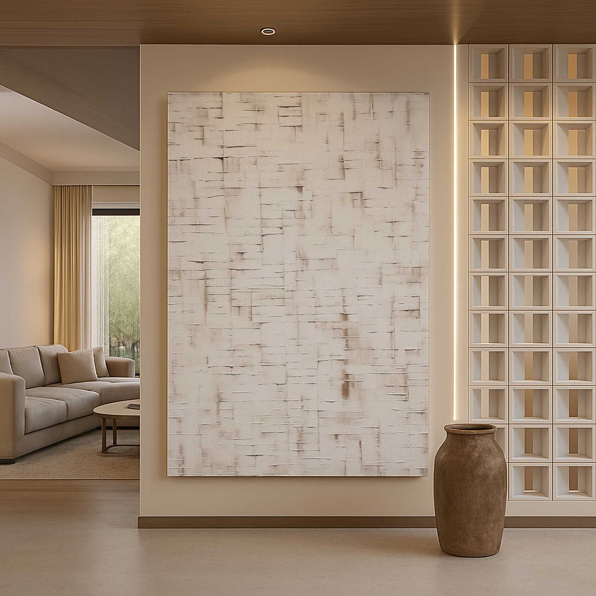 [Color:Stretched Canvas], Picture of art in a room