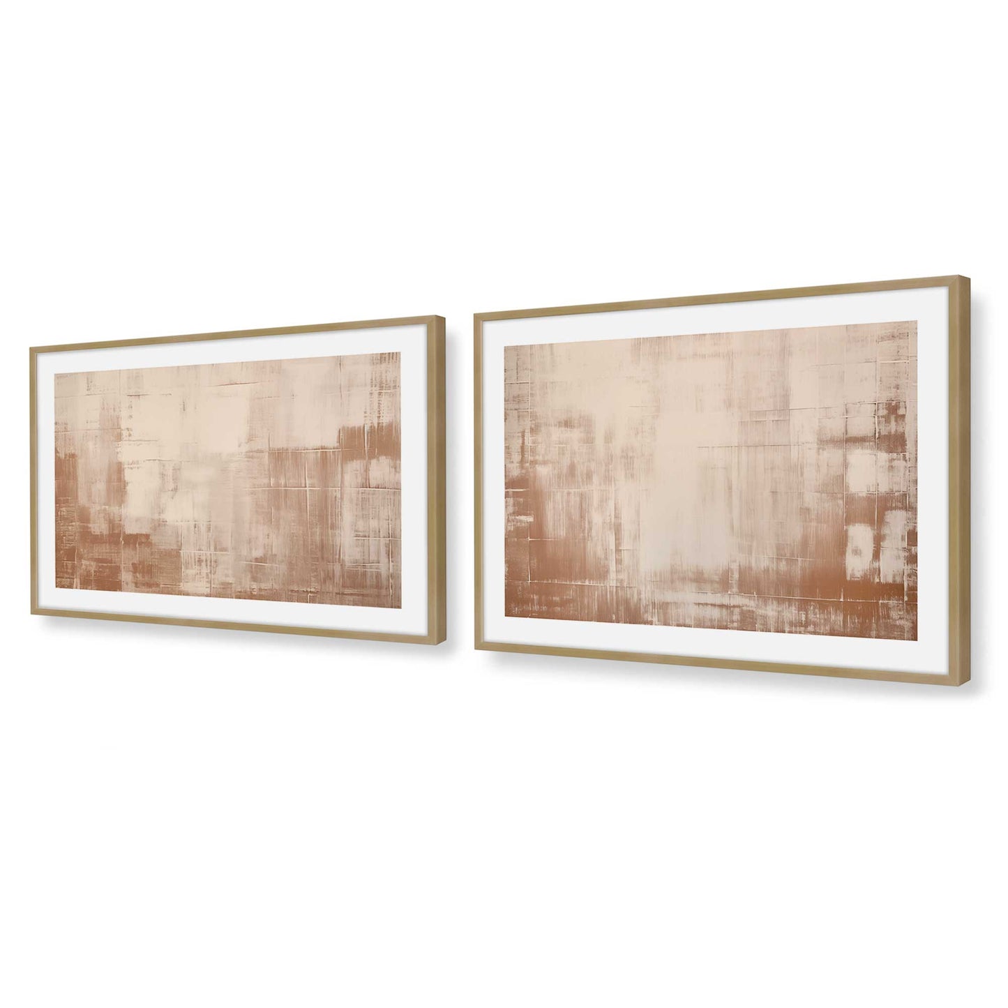 [Color:Brushed Gold], Picture of art in a Brushed Gold frame at an angle