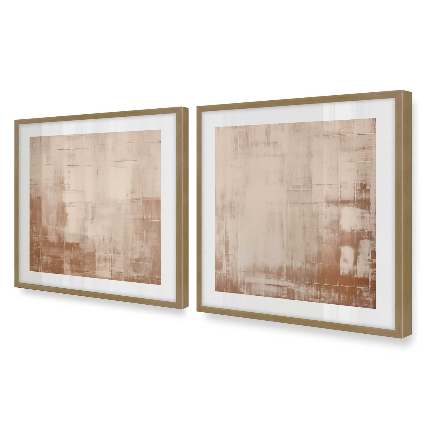 [Color:Brushed Gold], Picture of art in a Brushed Gold frame at an angle