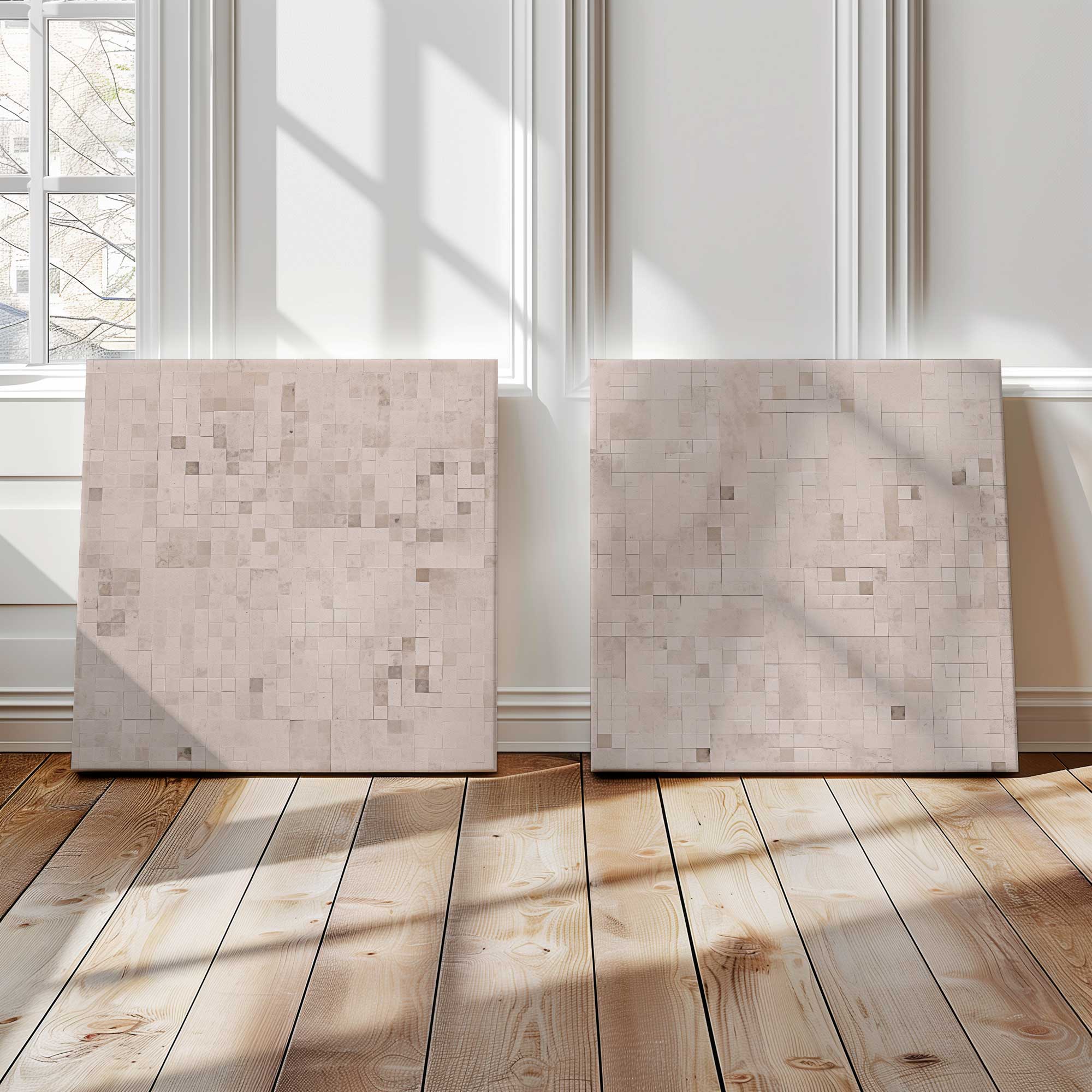 Mosaic Matrix, Set of 2 Print on Canvas – Frametolia.
