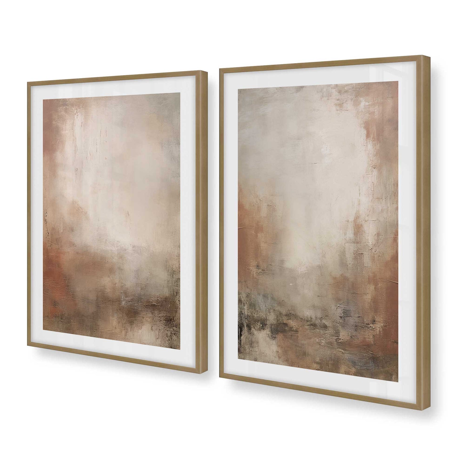 [Color:Brushed Gold], Picture of art in a Brushed Gold frame at an angle