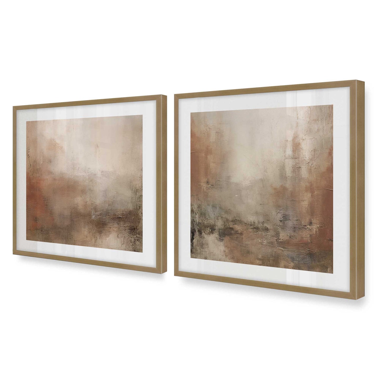 [Color:Brushed Gold], Picture of art in a Brushed Gold frame at an angle