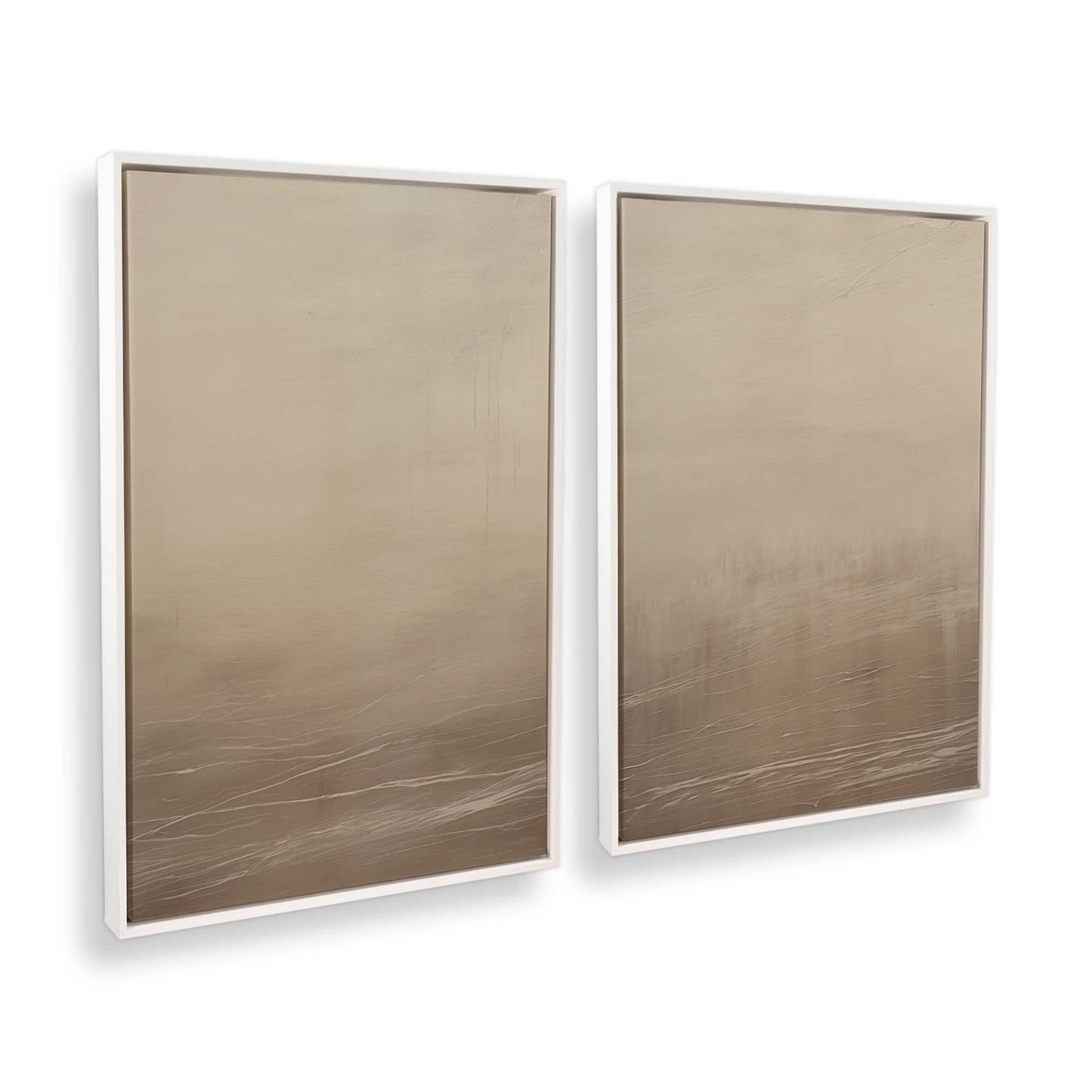 [Color:Opaque White], Picture of art in a White frame at an angle