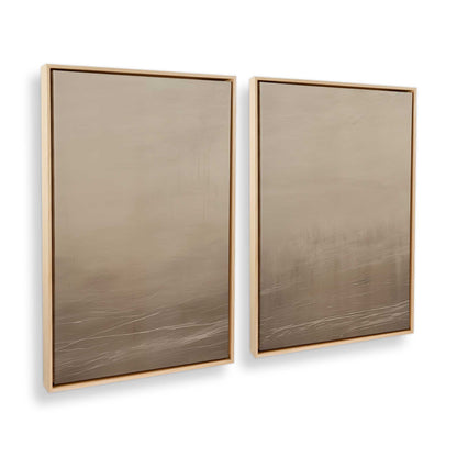 [Color:American Maple], Picture of art in a American Maple frame at an angle