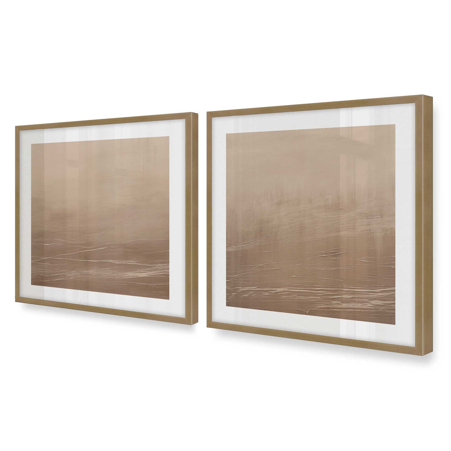 [Color:Brushed Gold], Picture of art in a Brushed Gold frame at an angle