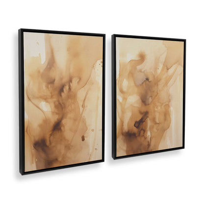 [Color:American Maple], Picture of art in a American Maple frame at an angle