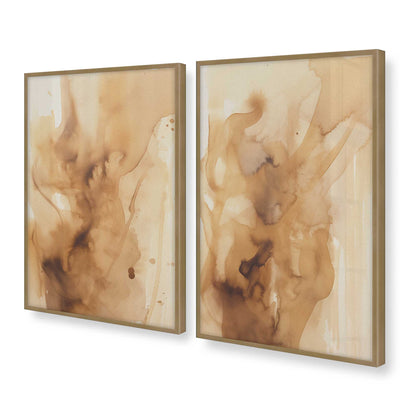 [Color:Brushed Gold], Picture of art in a Brushed Gold frame at an angle