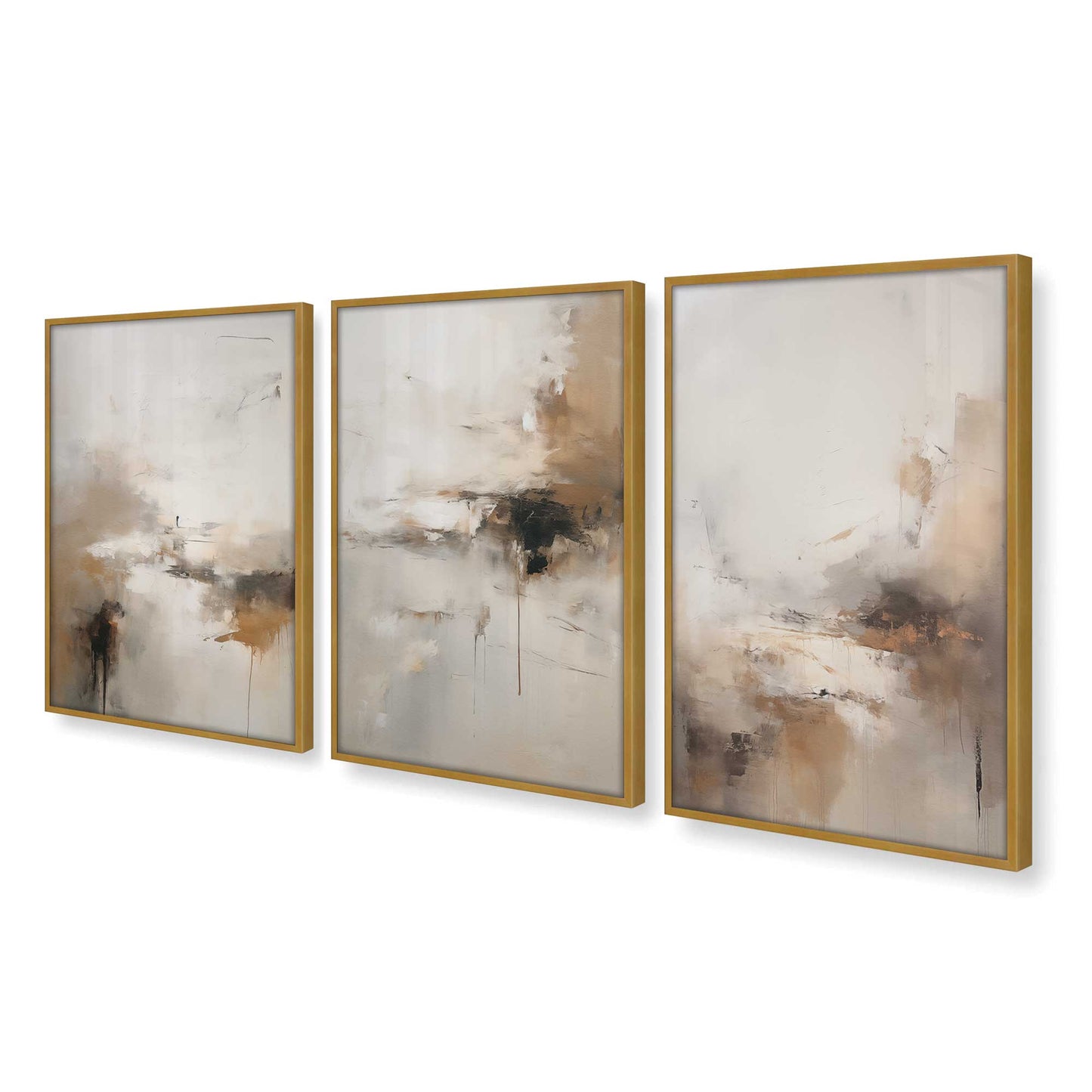 [Color:Polished Gold], Picture of art in a Polished Gold frame at an angle