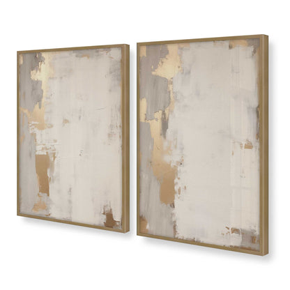 [Color:Brushed Gold], Picture of art in a Brushed Gold frame at an angle