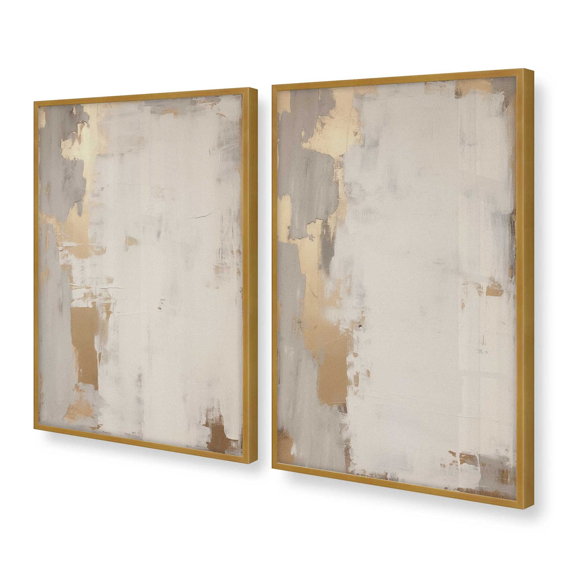 [Color:Polished Gold], Picture of art in a Polished Gold frame at an angle