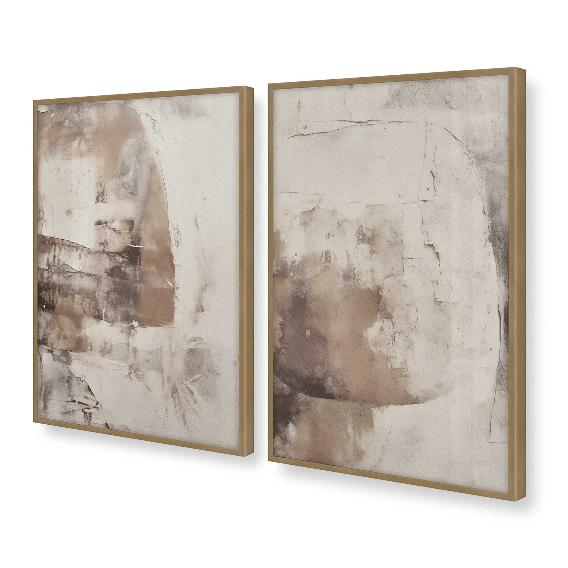 [Color:Brushed Gold], Picture of art in a Brushed Gold frame at an angle