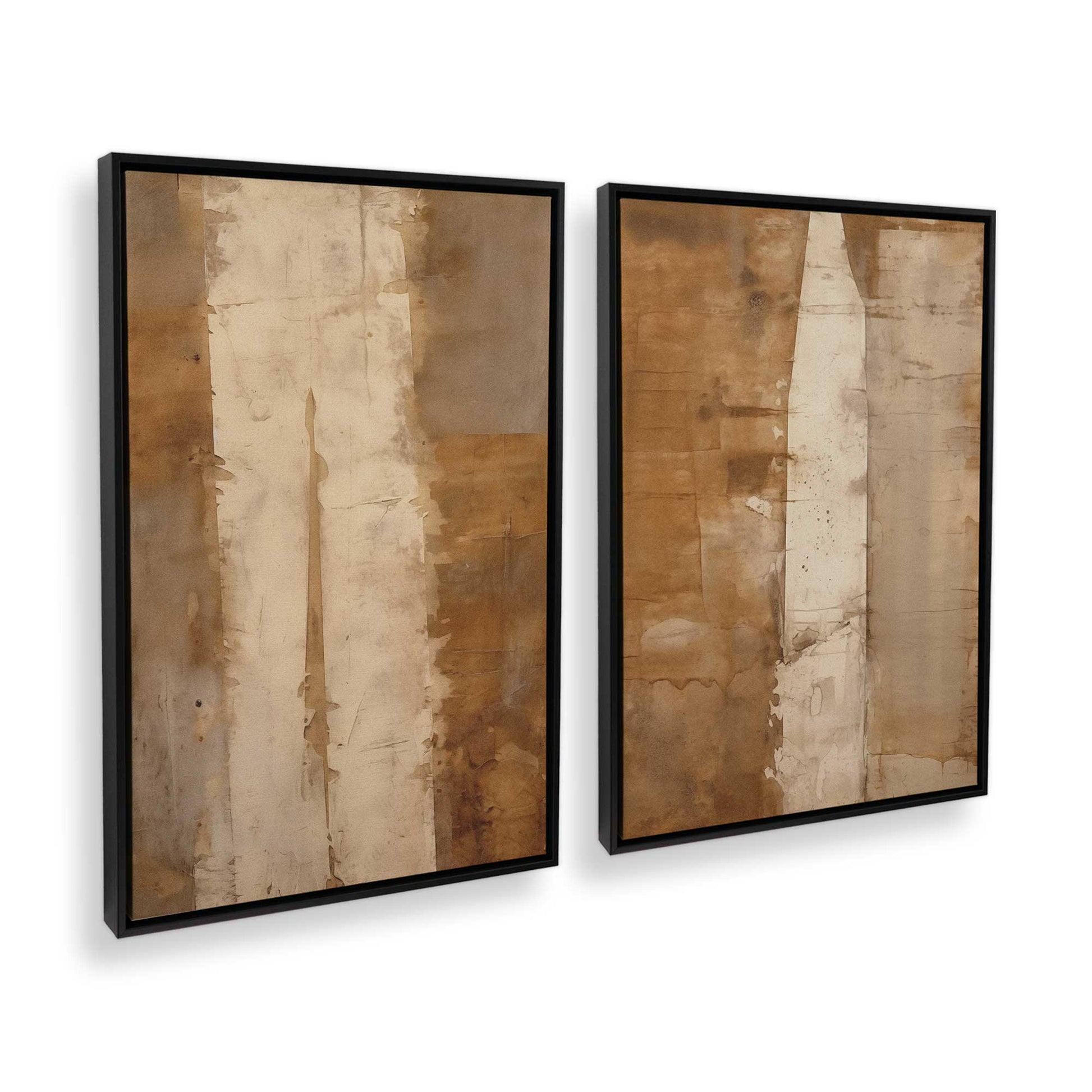 [Color:American Maple], Picture of art in a American Maple frame at an angle