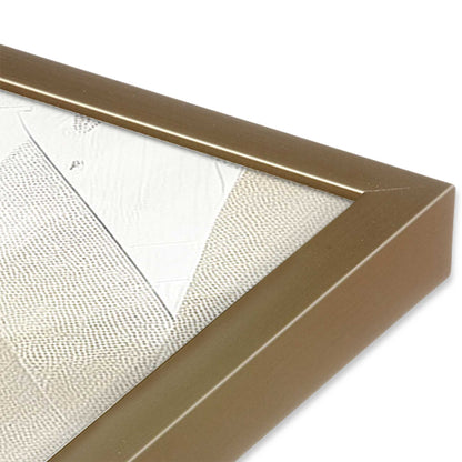 [Color:Brushed Gold], Picture of art in a Brushed Gold frame at an angle