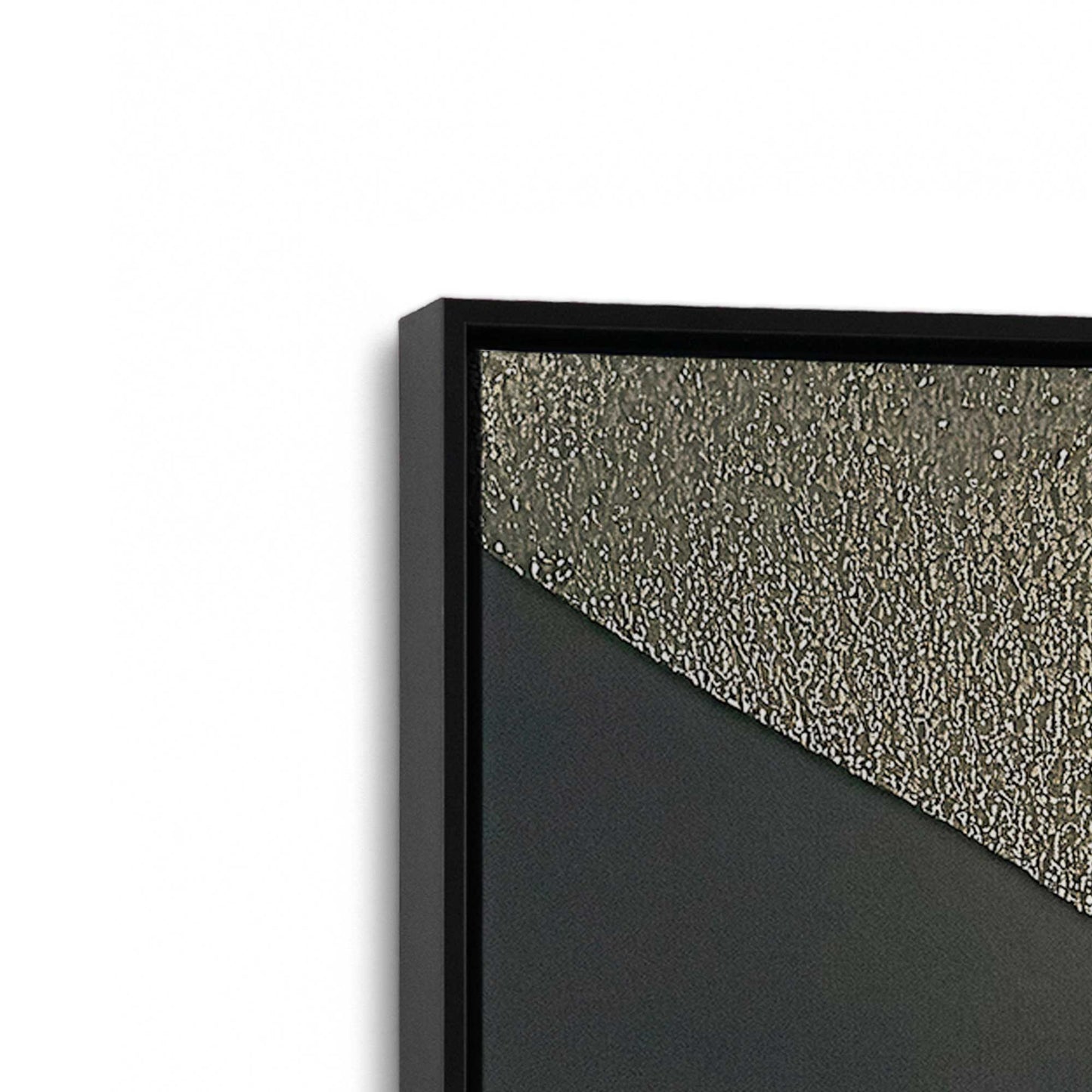 [Color:Satin Black], Picture of art in a Satin Black frame at an angle