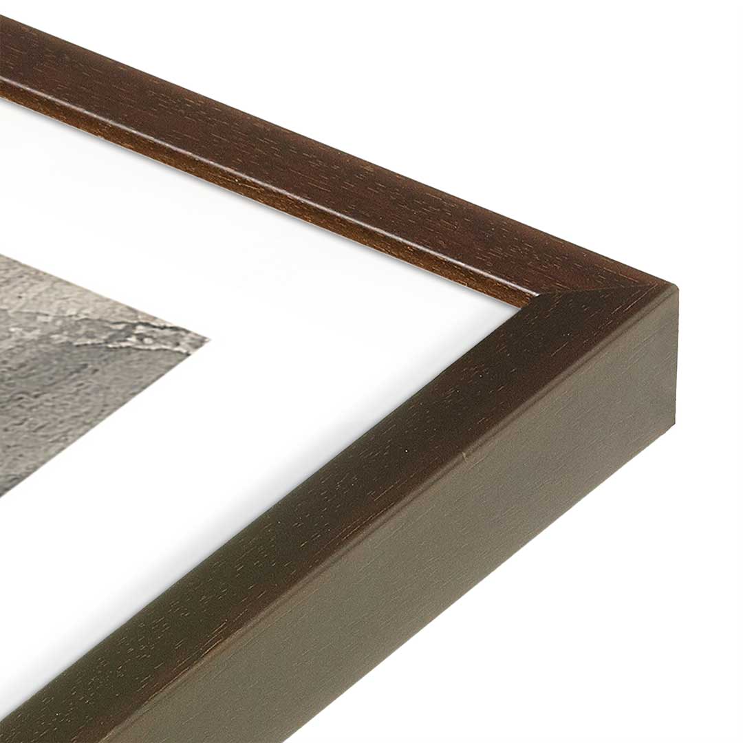 [Color:Brown], Picture of art in a Brown frame at an angle