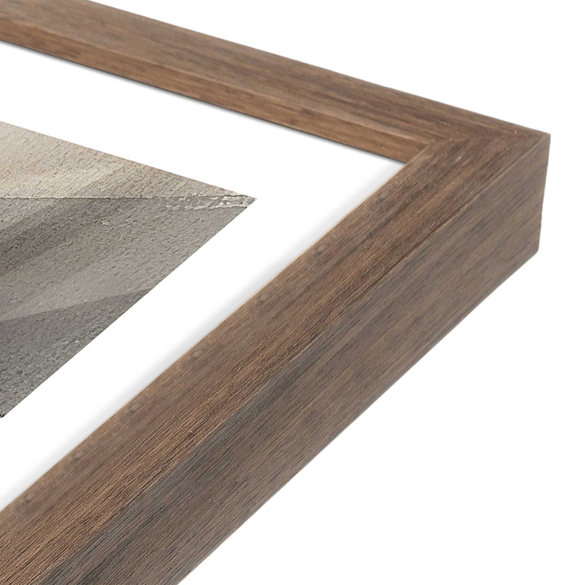 [Color:Walnut], Picture of art in a Walnut frame at an angle