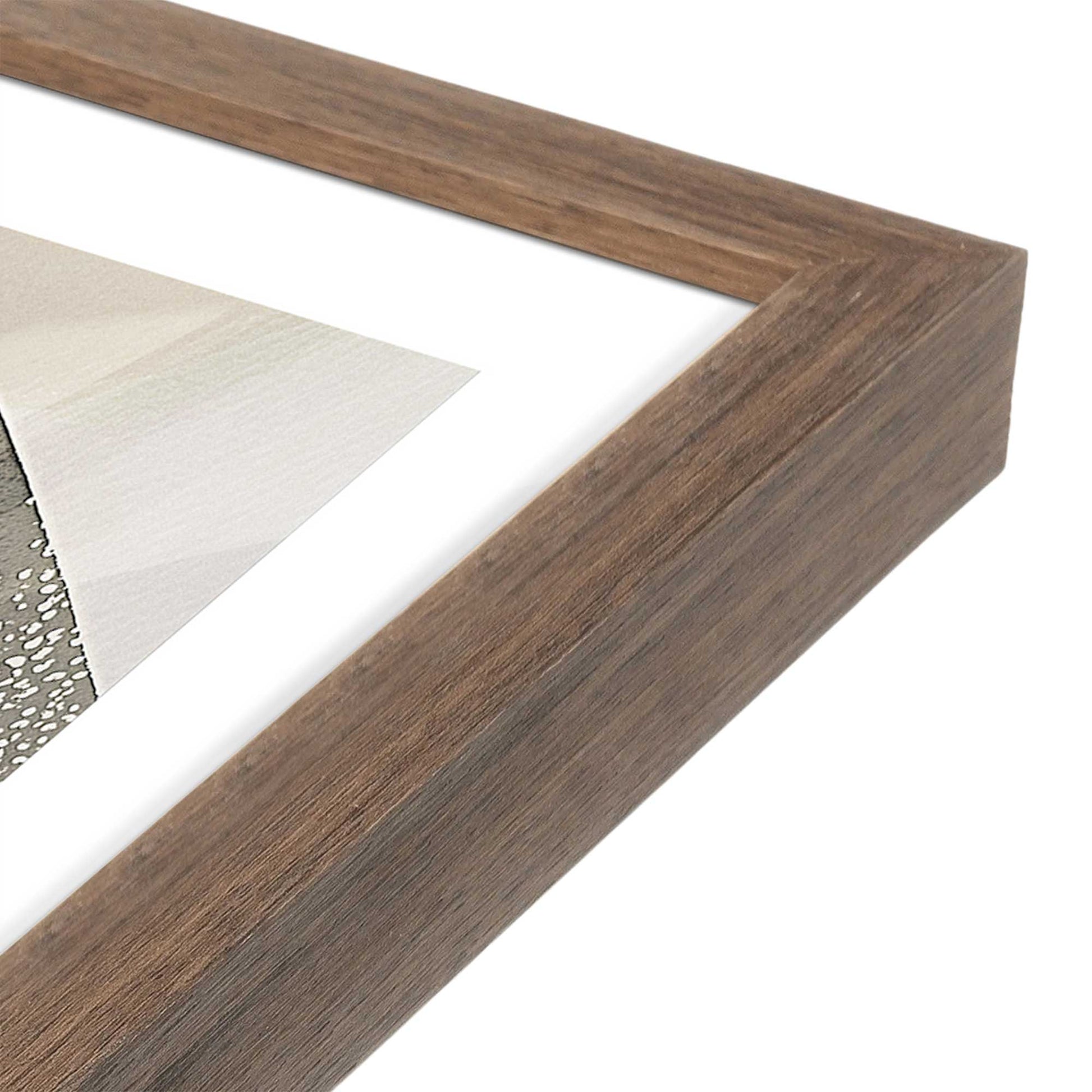 [Color:Walnut], Picture of art in a Walnut frame at an angle